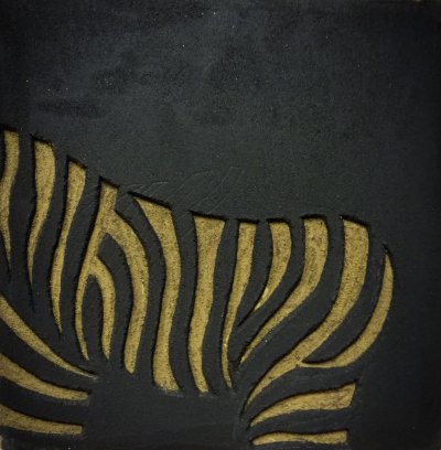 Zebra. Hlinené sgraffito - Inka