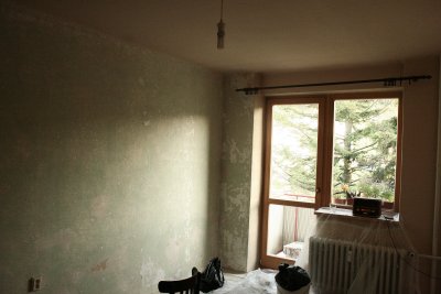 Začiatok rekonštrukcie - obývacia izba